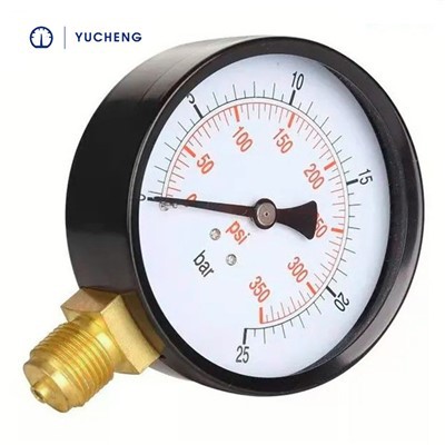 50mm Axial Installation Pneumatic Component Pressure Gauge